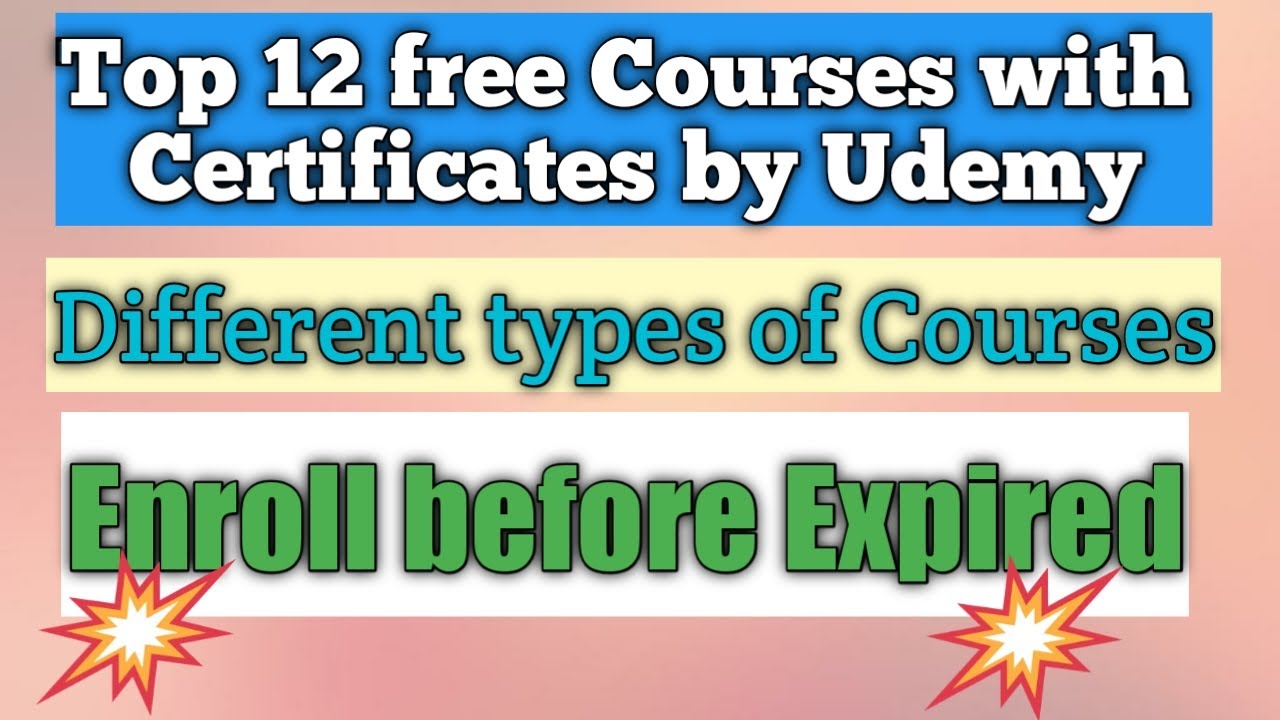 Udemy Free Courses With Certificates Best Udemy Courses Online Free