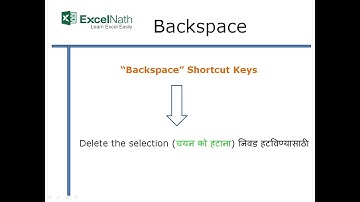 "Backspace"Shortcut Keys