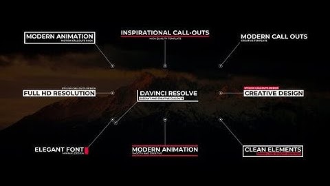 Modern Call Outs For DaVinci Resolve | videohive