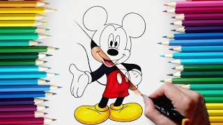 Come Colorare TOPOLINO 🐭 Disegni da Colorare per Bambini | Disney ⭐ Colori