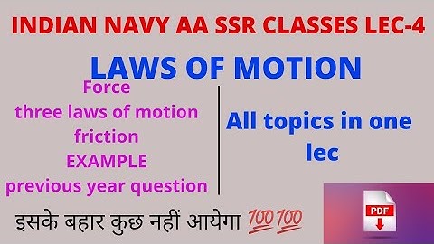 LAWS OF MOTION FOR AIR FORCE X GROUP,NAVY SSR,NEET