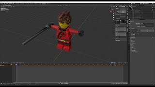 Making Ninjago Kai season 10 in blender (timelapse)