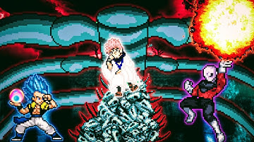 Gogeta OP(All Form) & Jiren OP(All Form) VS Sukuna 1.6.1 in Jump Force Mugen