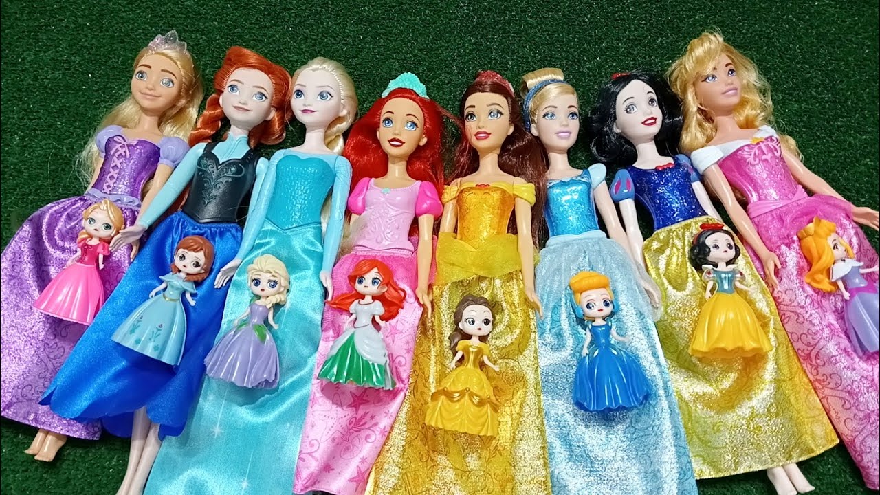 Rainbow Disney Princess Doll Mattel and Original Dolls ~ DIY Miniature Dress Satisfying Dolls ASMR 
