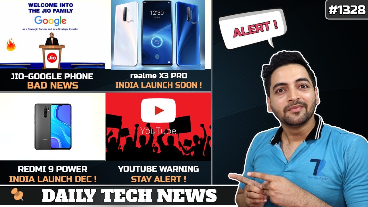 Jio-Google Phone,Redmi 9 Power 15th Dec,realme X3 Pro India,Lava Ahaaa,Samsung M12,YouTube Warning