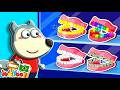 Supermercado de Dentes! 🦷🛒 Compras de dentes novos? | Hábitos Saudáveis | Wolfoo em Português