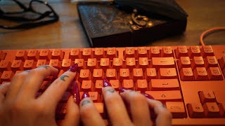 Typing on an Orange Keyboard - 1 Minute ASMR screenshot 2
