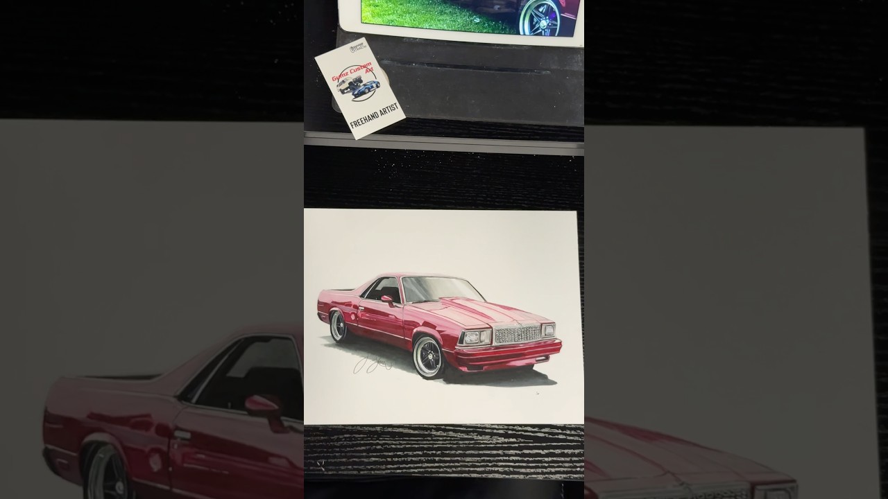 El Camino Drawing #automobile #drawing #classiccars