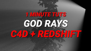 GOD RAYS / Light shafts in C4D + Redshift | 1 minute tutorial