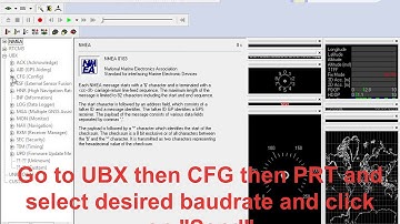 How to change baudrate of Ublox GPS using ucenter