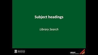 Subject headings