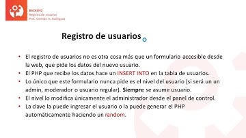 Curso BackEnd U3·30 - Manejo de usuarios: Registros en el MySQL desde PHP