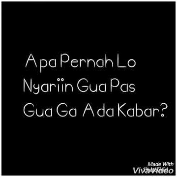 Apa pernah lu peduli sama gua