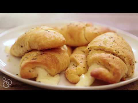 Cheesy Stuffed Garlic Butter Crescent Rolls