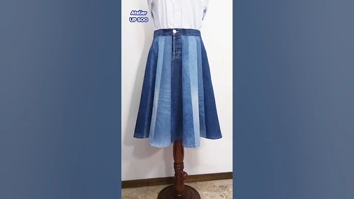 How to make a fabulous skirt from old jeans / Upcycling old clothes /diy skirt #short #sewing #jeans