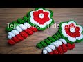 🇲🇽Moño Mexicano, Tricolor, Fiestas Patrias 🇲🇽 Tejido a Crochet DIESTROS ‼️Tejiendo con Hilda Rosa🔔