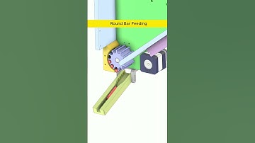 Round Bar Feeding #engineering #mechanical #mechanism #cad #solidworks #fusion360