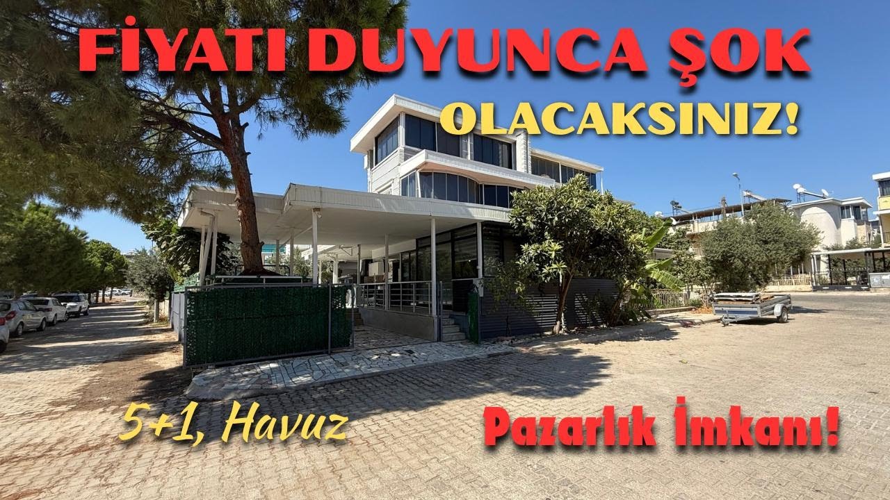 KELEPİR FİYAT! KAÇIRAN ÇOK ÜZÜLÜR! ALTINKUMDA DENİZE YAKIN KONUMDA 5+1 KÖŞE PARSEL VİLLA! - V49