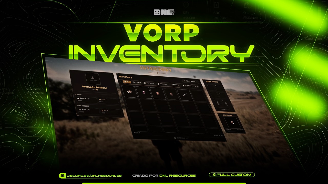 DnL - VORP Inventory Custom | RedM Scripts | VORP INVENTORY - YouTube