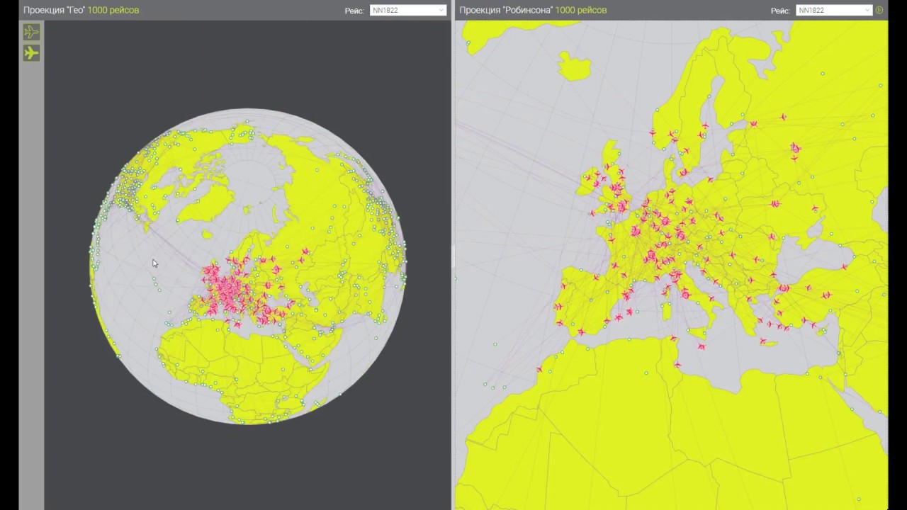 Flight monitoring (ExtJs, D3.js) - YouTube