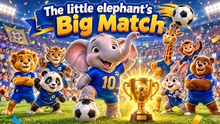 The Little Elephant's Big Match 🐘⚽ |Jungle Football Story for Kids | Animated Bedtime Story