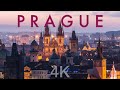 Prague 4K Drone Footage Video | Ultra HD Bird's Eye View Cinematic Ambient | Flying Over Czechia