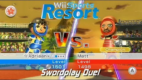 Wii Sports Resort - Swordplay Duel: vs Champion Matt (All Stamps)