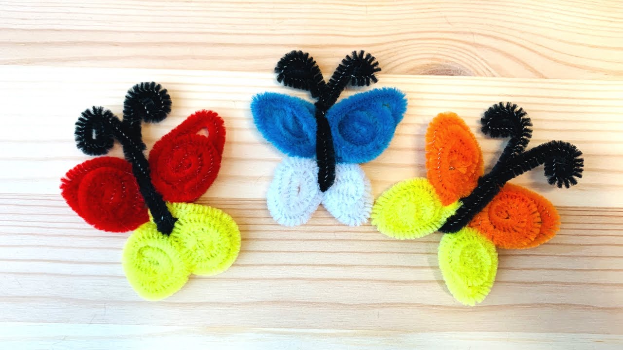 How to Make Pipe Cleaner Butterflies - One Little Project