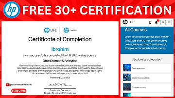 🔥 Free HP LIFE Certification Courses | 30+ Online Courses with Free Certificates | Enroll Now!