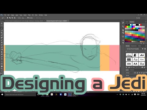 🔴 Designing a Jedi: Watch Me Design My YouTube Channel Art Live
