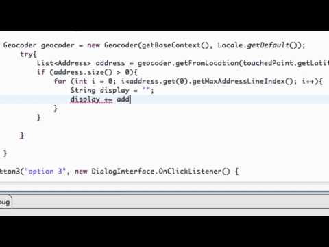 Android Application Development Tutorial   137   Geocoding a Location for an Address   YouTube