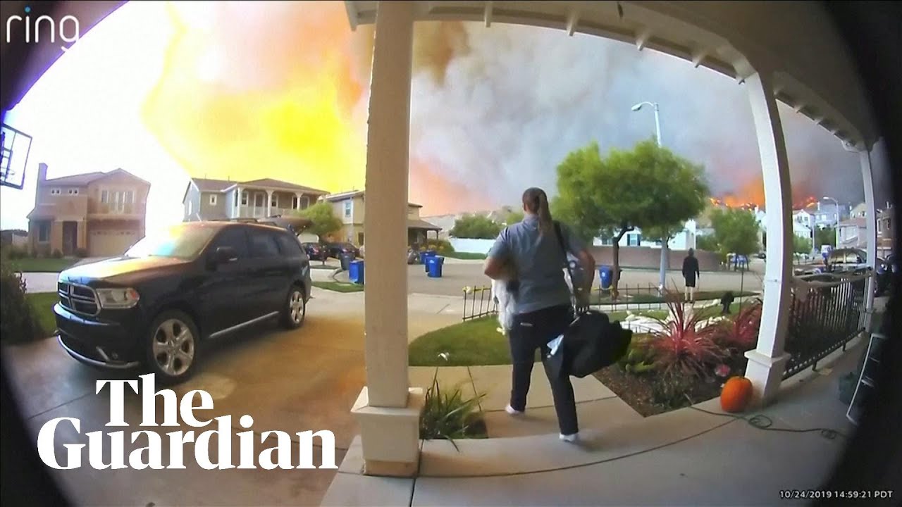 Doorbell Camera Captures Moment California Family Evacuate Home As