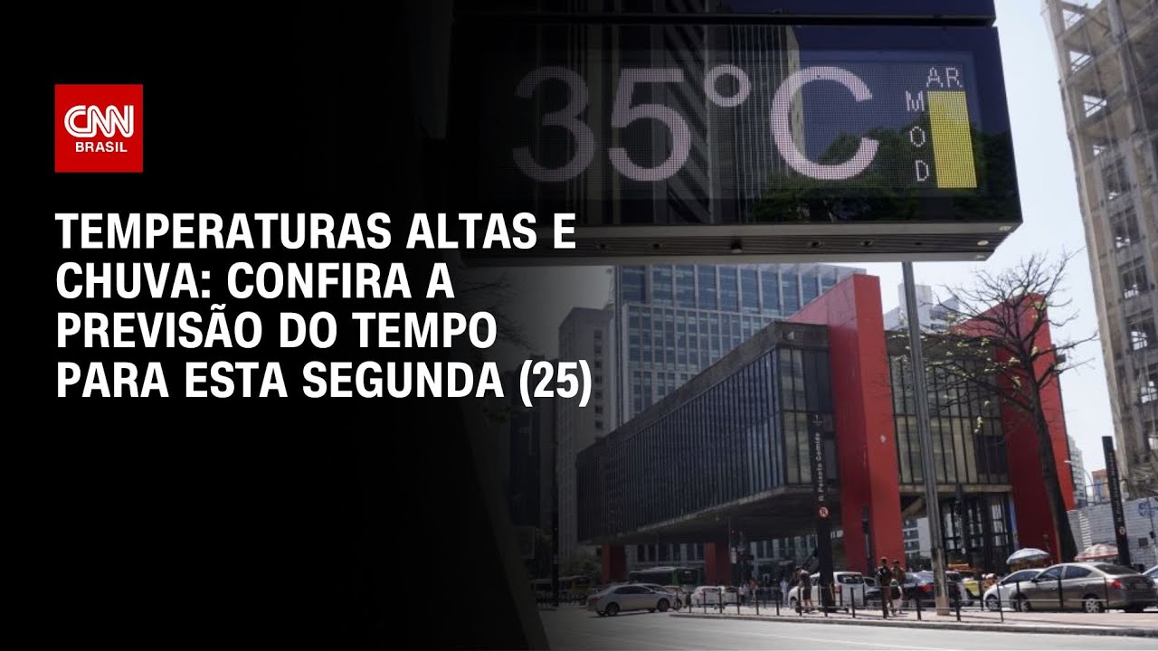 Temperaturas altas e chuva: confira a previsão do tempo para esta segunda (25) | CNN NOVO DIA