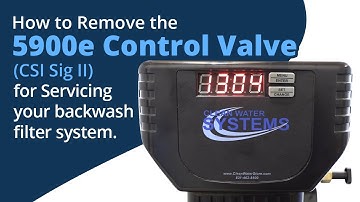 How to Remove the 5900e Control Valve (CSI Sig II) for Servicing your backwash filter system.