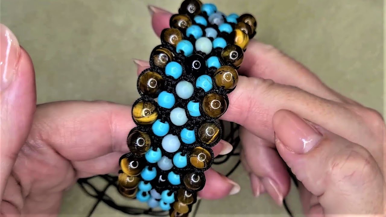 Как сплести БРАСЛЕТ Шамбала в 5 рядов DIY. Шамбала с бусинами