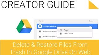 Delete and Restore Files from Trash on the Web - 3.4 - Getting Started with Google Drive Series screenshot 4