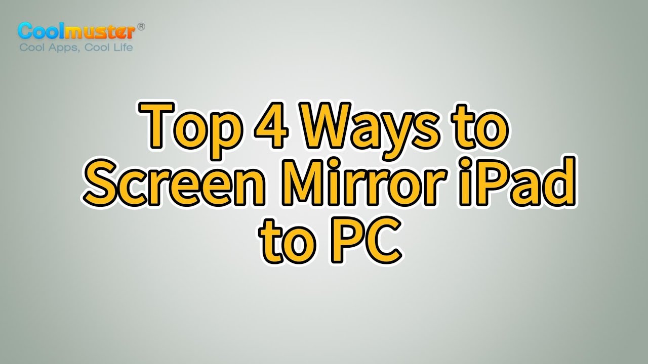 How to Mirror iPad Screen to PC with/without USB Cable - YouTube