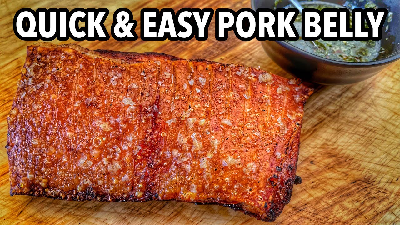 How to Make Crispy Pork Belly Quick & Easy in a Charcoal BBQ YouTube