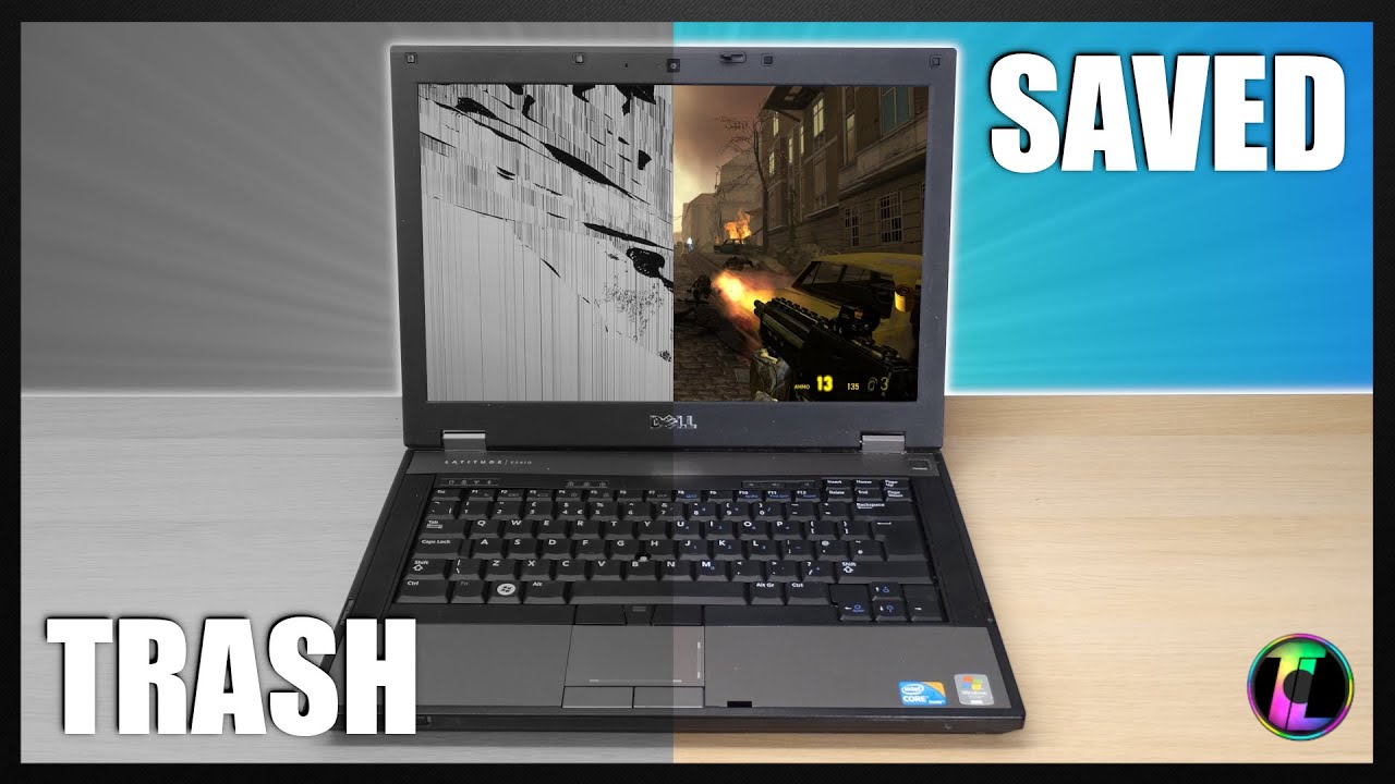 We fixed up this old Dell Laptop to see if we could game on it. - YouTube