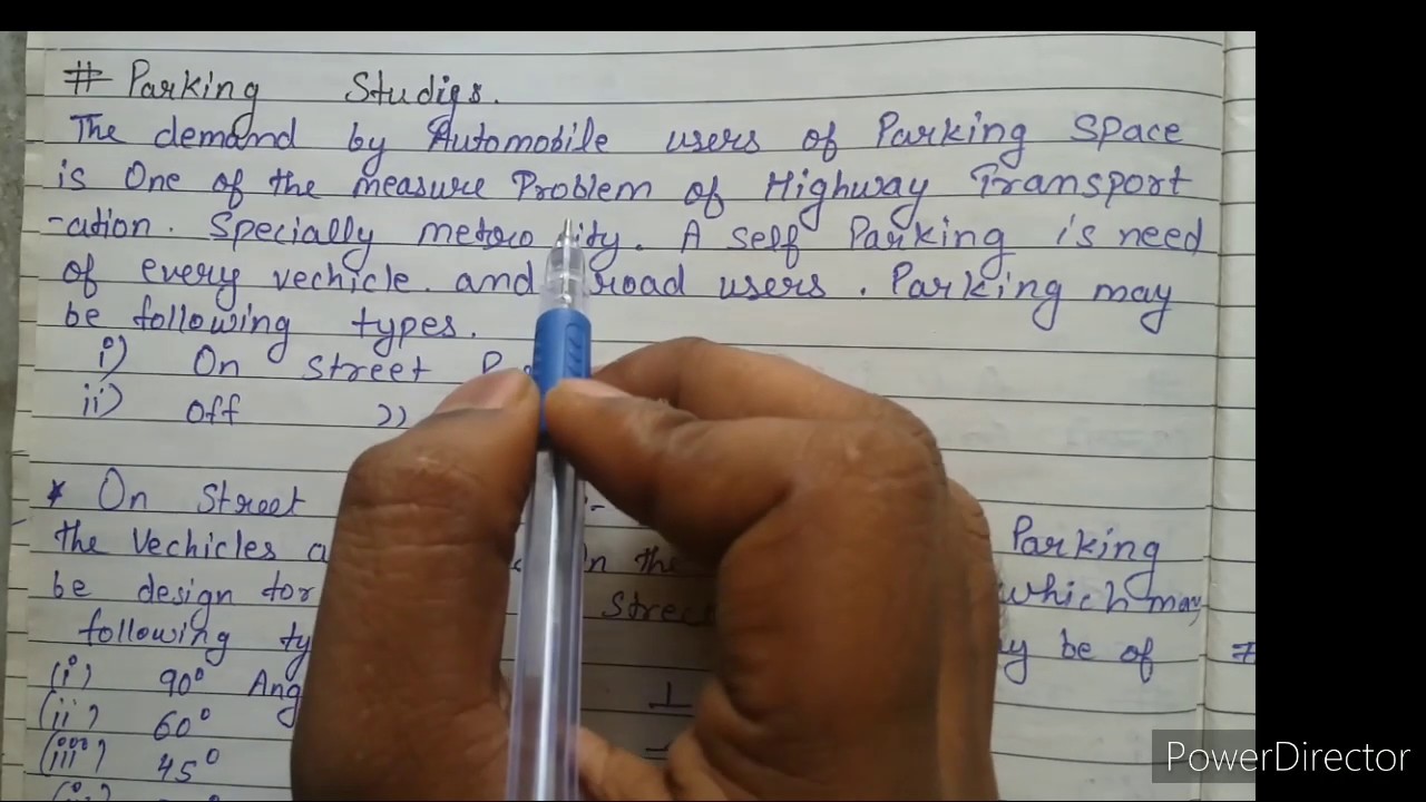 Parking study and types