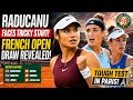 EMMA RADUCANU FACES HUGE FRENCH OPEN TEST  TOUGH DRAW REVEALED!