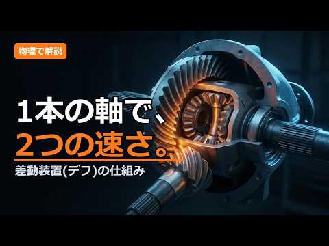 一つの力で、二つの速さ｜差動装置（デフ）の仕組みを物理で解説