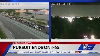 I-65 reopens after ISP closed all lanes following police pursuit