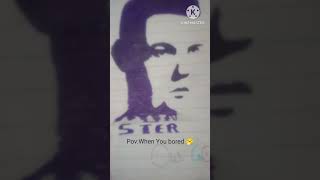 first time portrait Cristiano Ronaldo art with Purple Colour marker#Short#Spiderarts872#Footballer