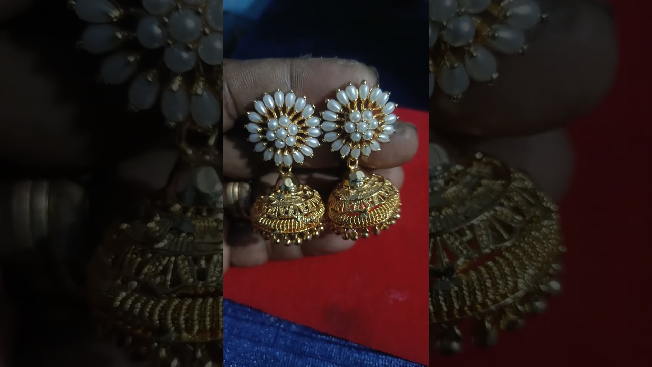 impon jimikki with pearl earing handmade daily wear life time usage no cod  CT.9840605038