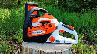 Ruris RM 350 (35cc, 2HP, walbro carburetor) - first start, first cuts, break in, factory RPM ....