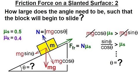 Physics 4.6   Friction (6 of 14) Friction Force on a Slanted Surface: 2