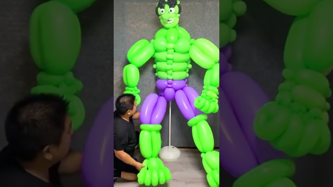 Balloons Make Locomotive & Hulk Ideas, Superhero Incredible Hulk Foil Balloons