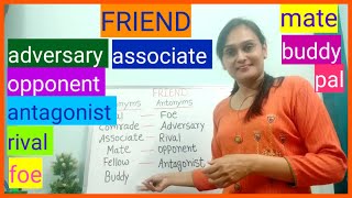 FRIEND SYNONYMS AND ANTONYMS