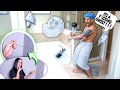 Hilarious haunted bathroom prank on my boyfriend